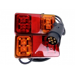 ZESTAW LAMP TYLNYCH ŚWIATŁA LED PRZEWÓD 7.5M WTYCZKA 7 PIN